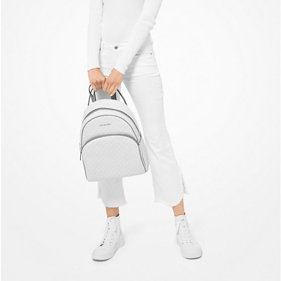 Michael Kors Abby large leather logo backpack - Picture 2 of 6